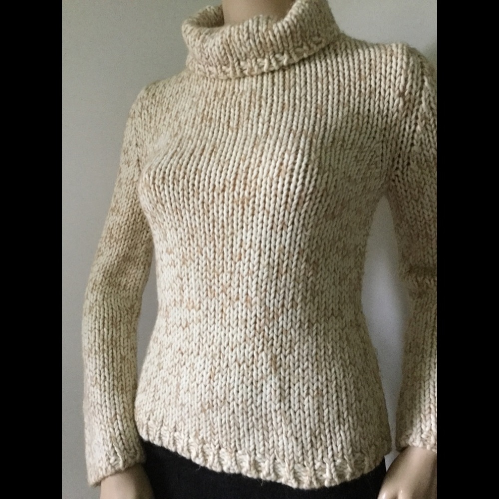 Express Hi-Neck Chunky Knit Sweater Top Sz. M
